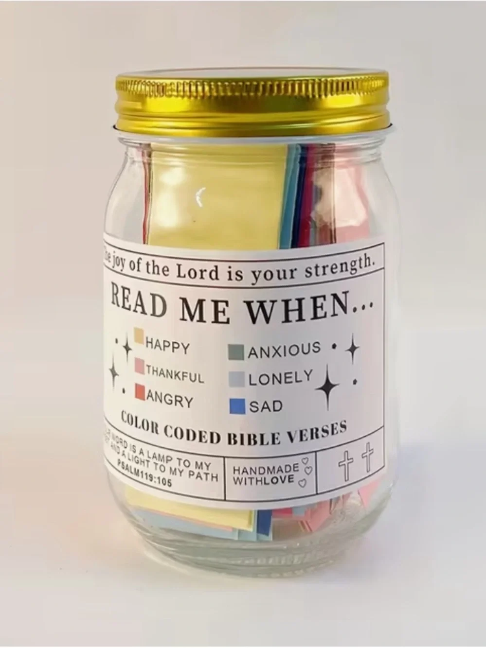 READ ME WHEN... Color Coded Bible Verses Jar